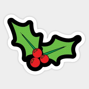 Christmas Mistletoe - Textured Sticker